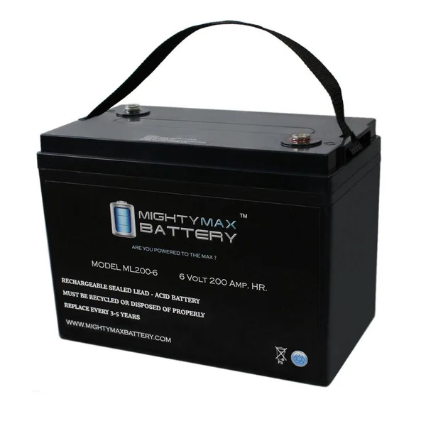 Mighty Max Battery Ml200-6 6-Volt 200 Ah Rechargeable Sealed Lead Acid
