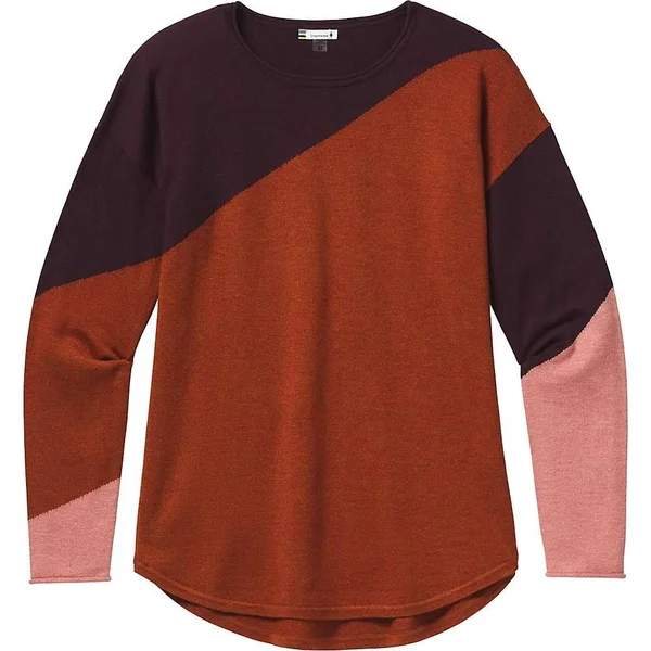Smartwool Shadow Pine Colorblock Sweater - Women's Ginger Heather - M