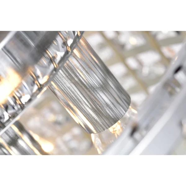 Darcie Chrome 3-Light Crystal Drum Shade Flush Mount