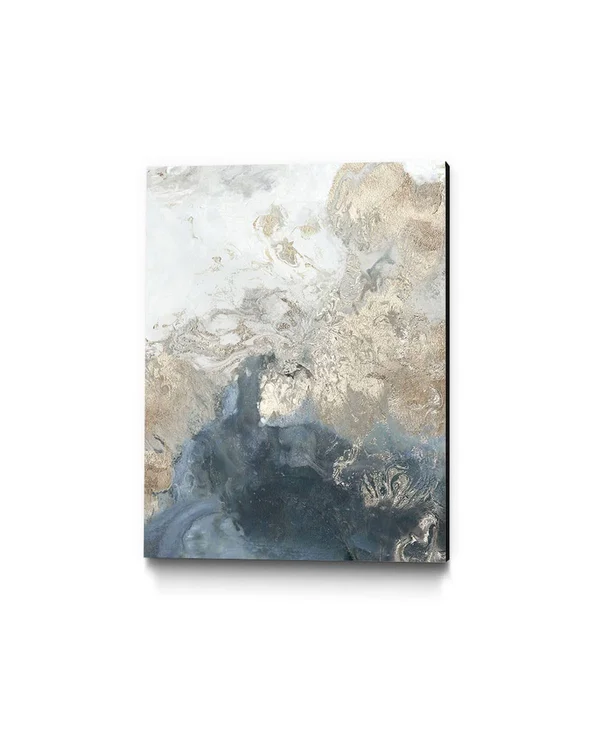 Giant Art 36x22 x 24x22 Ocean Splash II Version Museum Mounted Canvas Print - Blue