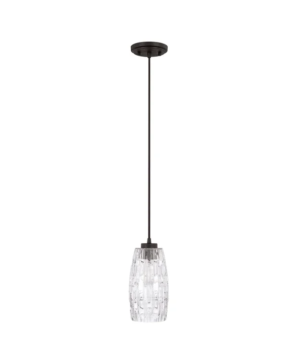 Capital Lighting Single Light Mini Pendant - Black Iron