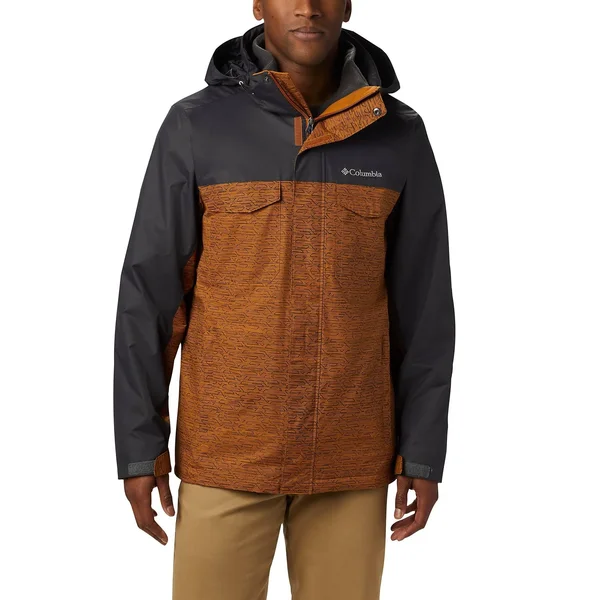 Columbia Timberline Triple I/C Jacket - Men's Burnished Amber Tech Lines Shark Large 1650661795-L