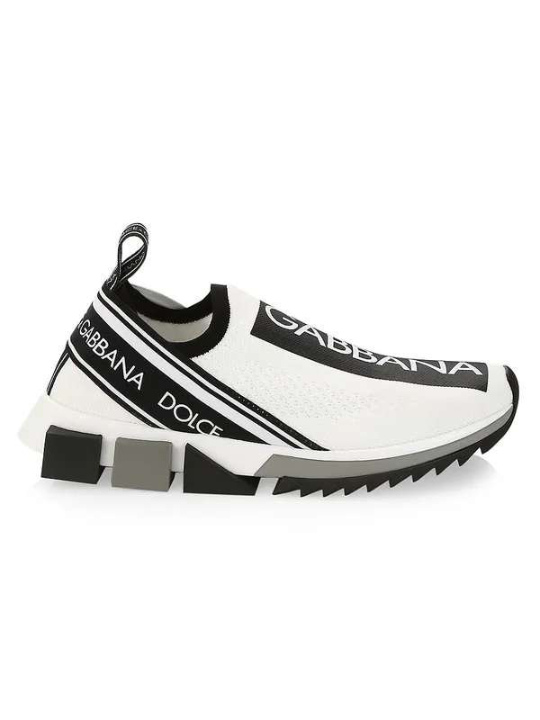 Dolceu0026Gabbana Women's Sorrento Knit Sneakers - White - Size 7