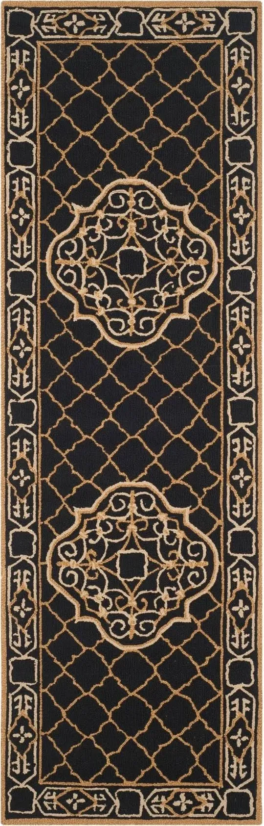Safavieh Easy Care Rug Collection EZC729D - Black, Gold - 8& x 10&