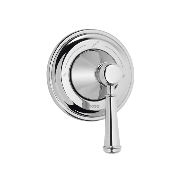 Toto TS220D1#CP Vivian Two-Way Diverter Trim with Off-Lever Handle, Polished Chrome