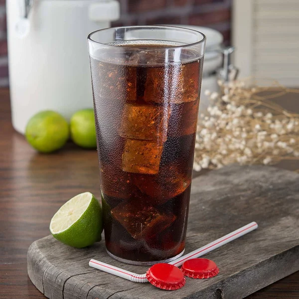 Carlisle 522407 Stackable Shatter-Resistant Plastic Tumbler - 24 oz, Clear Case O