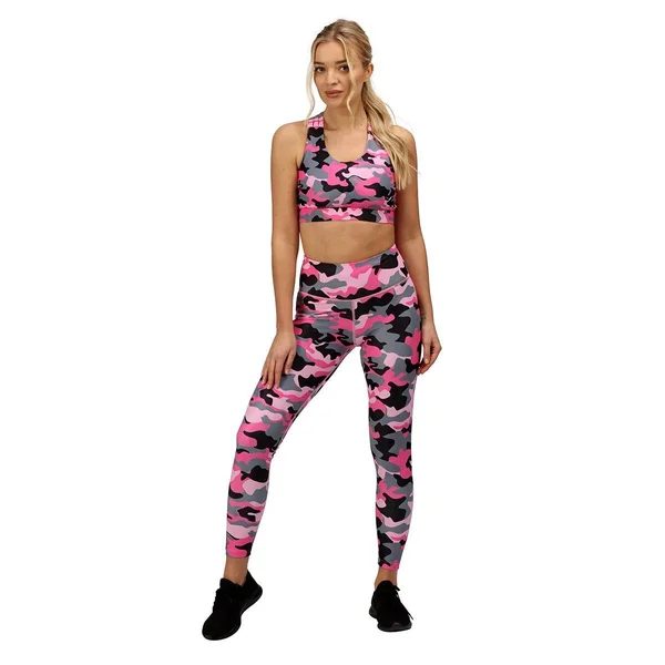 Tikiboo Strawberry Sundae Camo Gym Leggings - Tikiboo L, Pink