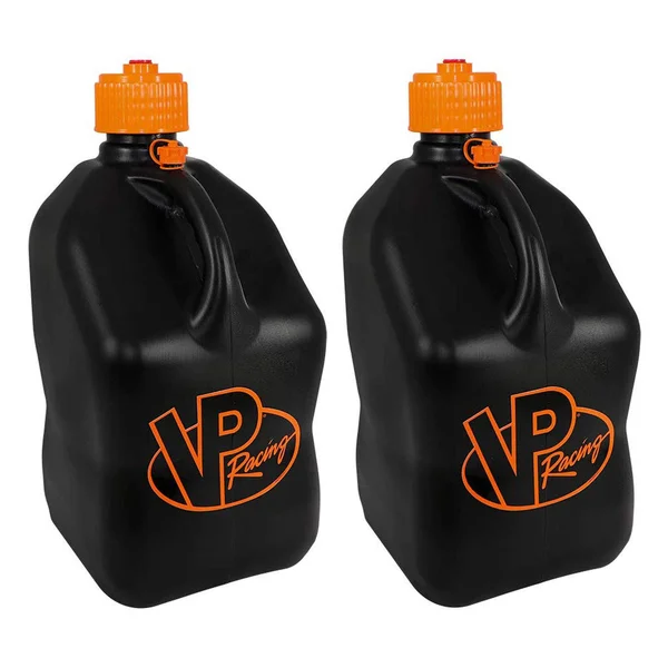 VP Racing 5 Gallon Racing Fuel Container Jug GAS Can Black/Orange 2 Pack