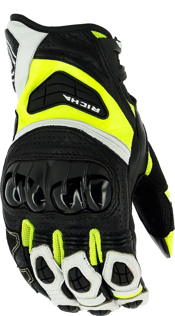 Richa Stealth Gloves (Black/White/Yellow)