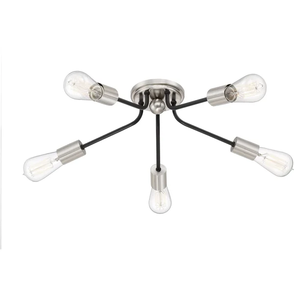 Quoizel LTT1628EK Latitude Flush Mount Light, Earth Black