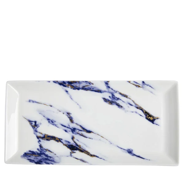 Prouna Marble Azure 13x22 Sandwich/ Cake Tray