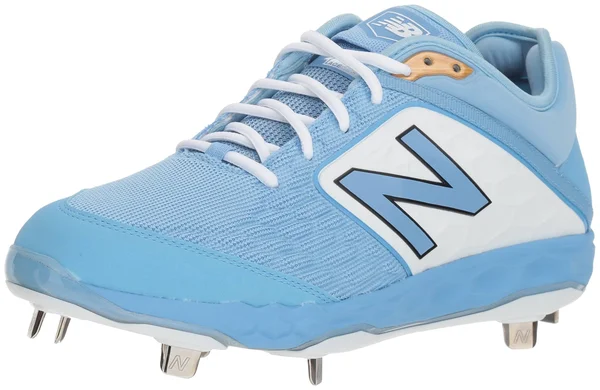 New Balance Men's 3000v4 Low Metal Baseball Cleats in Carolina Blue/White (8)