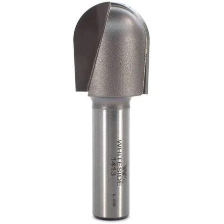 Whiteside Router Bits 1413 Round Nose Bit with 1/2-Inch Radius 1-Inch Cutting Diameter and 1-1/4-Inch Cutting Length, Whiteside