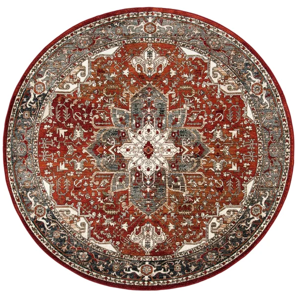 Safavieh Herat Rug Collection HRT301Q - Red - Ivory - 4& x 6&