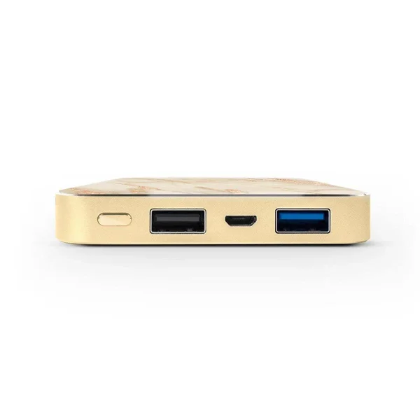 8000mAh Marble Wireless Charging Power Bank - Gold by Caseco