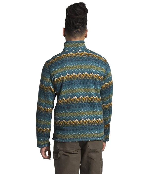 The North Face Men's Gordon Lyons Novelty 1/4 Zip Pullover (Size: XXL): Summit Gold Landscape Knit
