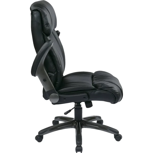 Office Star ECH Series Eco Leather Office Chair - Titanium/Black