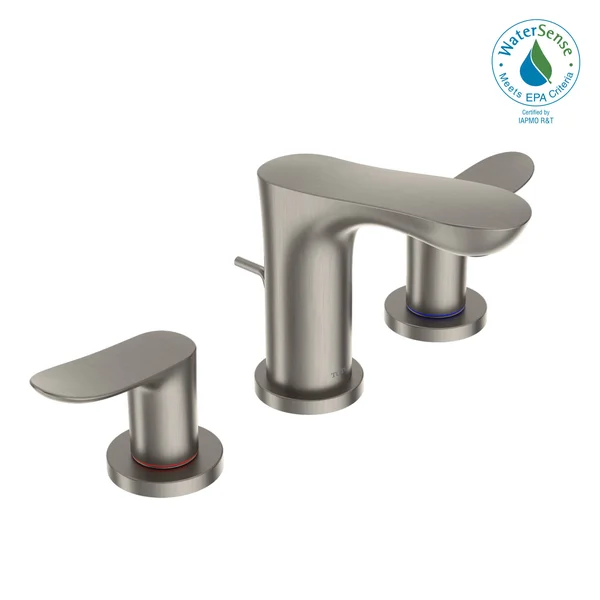 Toto Go Two Handle Widespread 1.2 GPM Bathroom Sink Faucet, Brushed Nickel - TLG01201U#BN