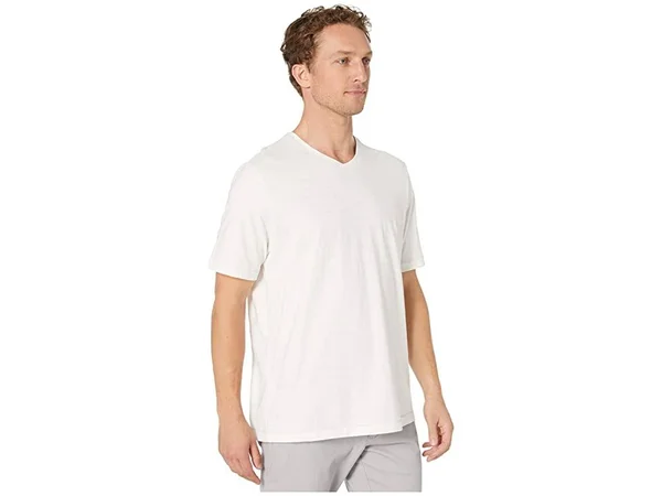 Tommy Bahama Wave Tropic V-Neck Tee (Vintage White) Men's Clothing
