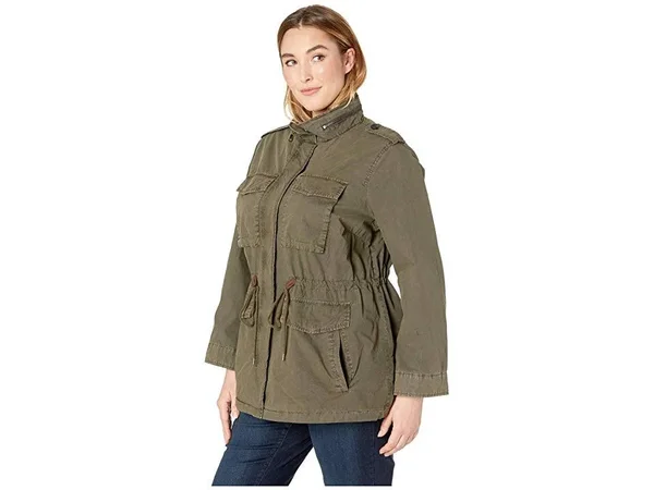 Levi&s Plus Size Parachute Cotton Military Jacket (Army Green) Women's Coat