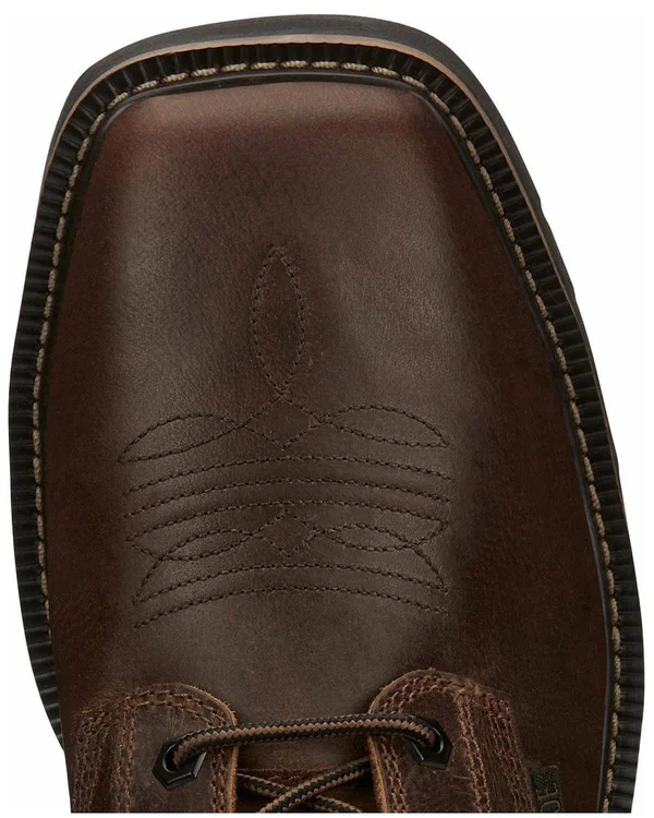 Justin Men's Pulley Lace-Up Work Boots - Steel Toe