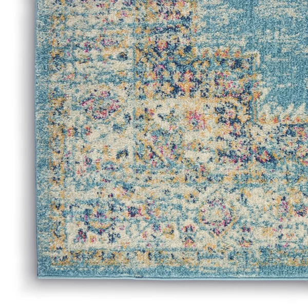 Nourison Passion Light Blue Area Rug - Size: 8& x 10&