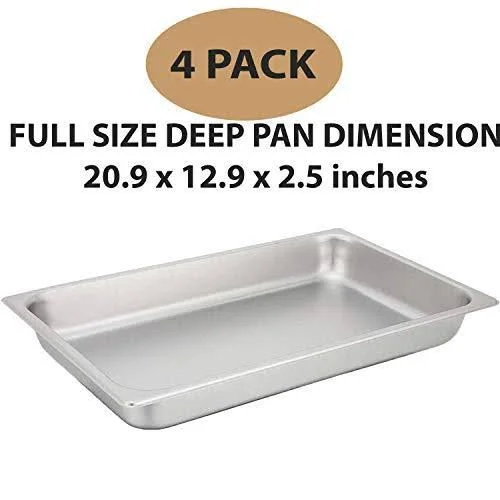 Herofiber Chafing Dish Buffet Set w/Fuel Folding Frame + Water Pan + Food Pan (8 qt) + 8 Fuel Holders + 18 Fuel Cans + 4 Serving
