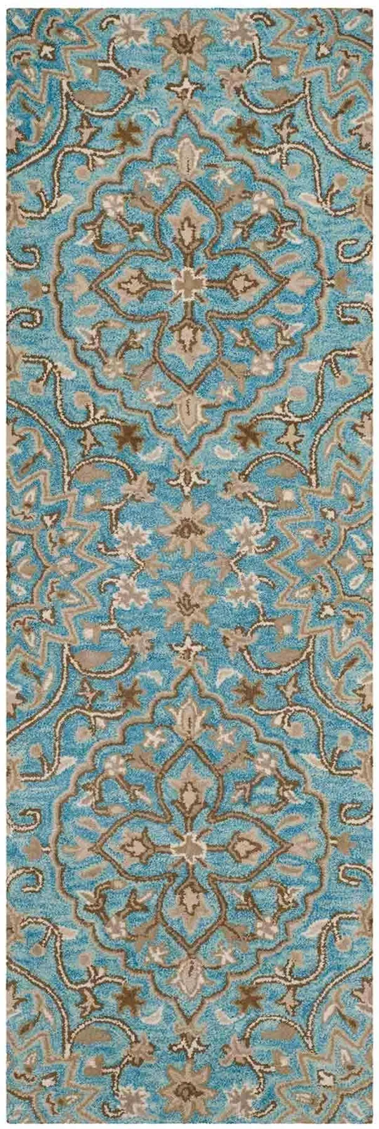 Safavieh Bella BEL673C Blue - Taupe Rug 2& 3x22 x 7& 0x22 Runner