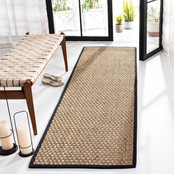 Safavieh Natural Fiber NF114K Natural/Dark Brown 3& x 5& Area Rug