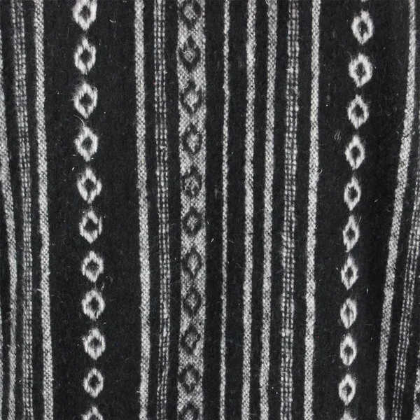 Brushed Cotton Long Hooded Poncho - Black Diamond