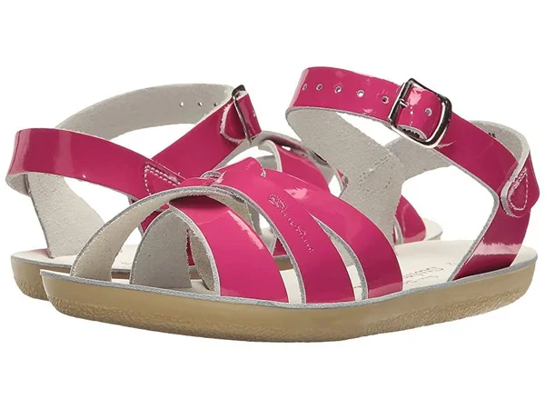 Salt Water Sandals by Hoy Shoe Sun-San Swimmer, Shiny Fuchsia, 6 M US Toddler