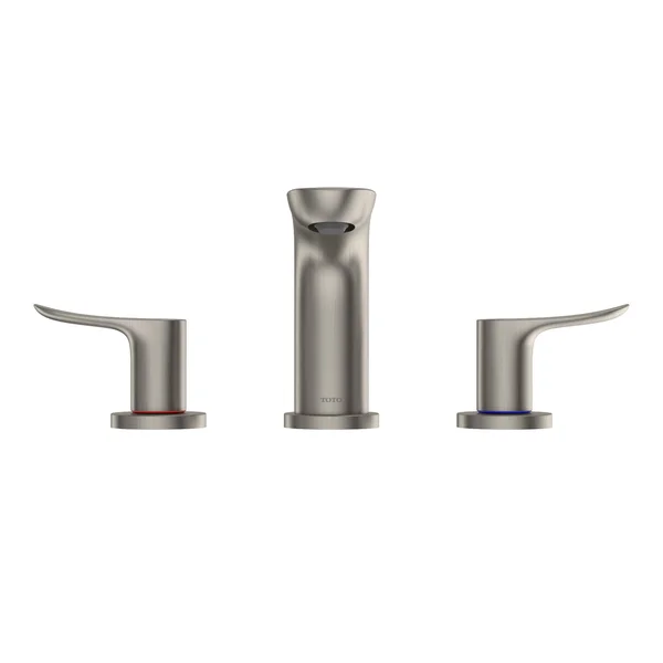 Toto Go Two Handle Widespread 1.2 GPM Bathroom Sink Faucet, Brushed Nickel - TLG01201U#BN