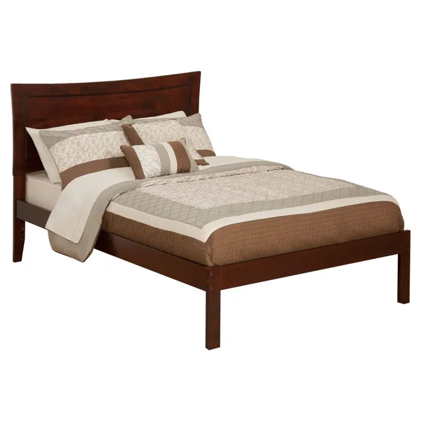 Atlantic Furniture Metro Espresso Bed with Open Foot Rail -Queen