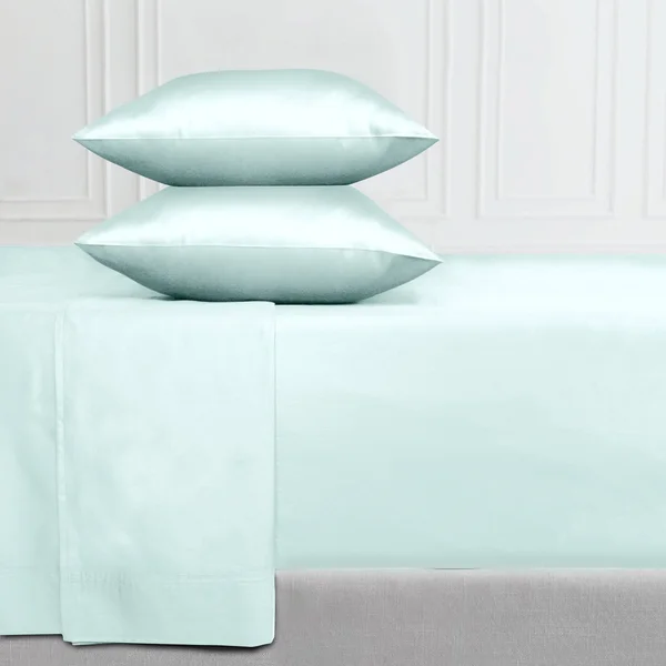 California Design den Everyday Soft Sateen Solid Sheet Set King - Seafoam, Sheet Set - 100% Cotton - 400 Thread Count