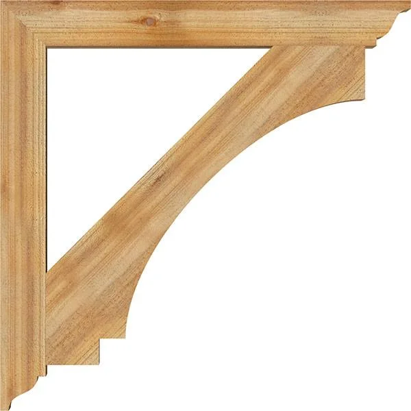 Ekena Millwork 4x22W x 36x22D x 36x22H Imperial Traditional Rough Sawn BRACKET - Western Red Cedar
