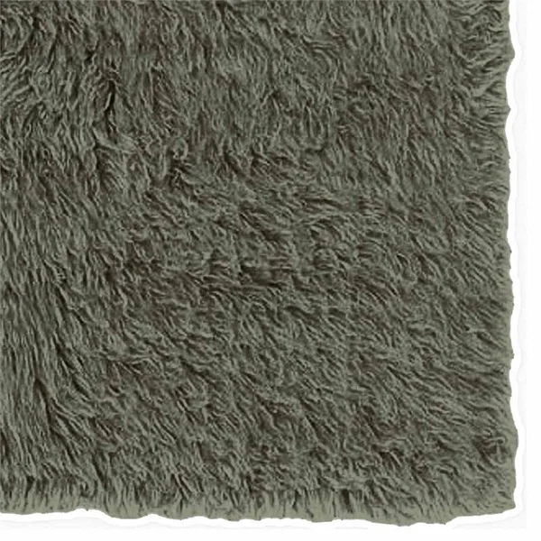 Linon New Flokati Hand Woven Wool 8'x10' Rug in Olive Green - CYMX1604