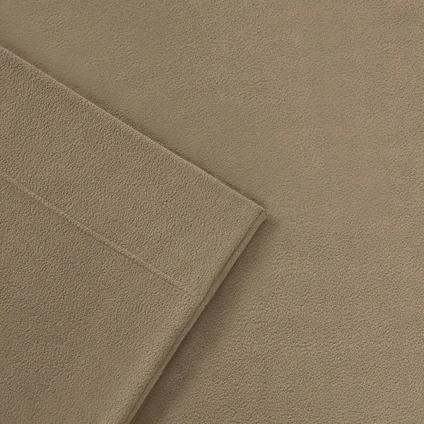 Porch & den Herron Stain Resistant Fleece Sheet Set (King - Black)