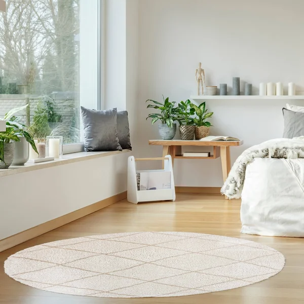 Gertmenian Thayer Shag Rug - Diamond Ivory, Size: 31 inchx72 inch Runner