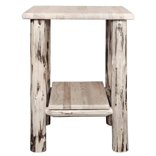 Montana Woodworks MWNSV Nightstand with Shelf - Clear Lacquer