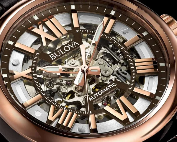 Bulova Men's Brown Leather Automatic Watch - 98A165