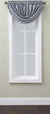 Hudson 48x22 x 36x22 Blackout Waterfall Valance Taupe 48x36