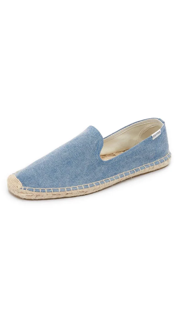Soludos Men's Canvas Smoking Slipper Blue - 8.5