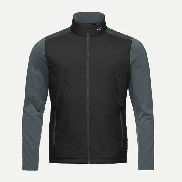 KJUS Men's Retention Jacket for Adults, Black/Steel Grey Melange