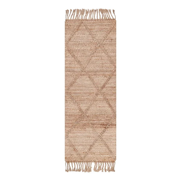 Natural Geometric Braided Jute Floor Runner by World Market