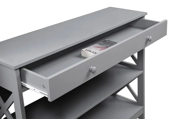Convenience Concepts Oxford 1 Drawer Console Table, Gray