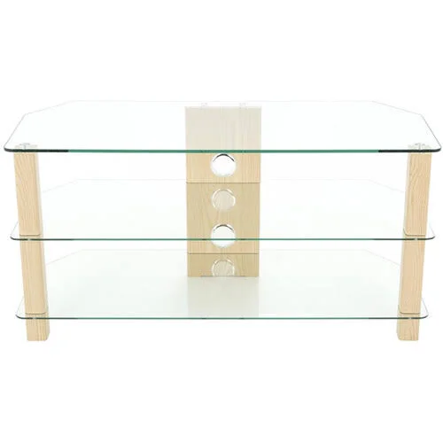 AVF Reflections - Valletta 1000 Corner TV Stand (Oak/Clear Glass)