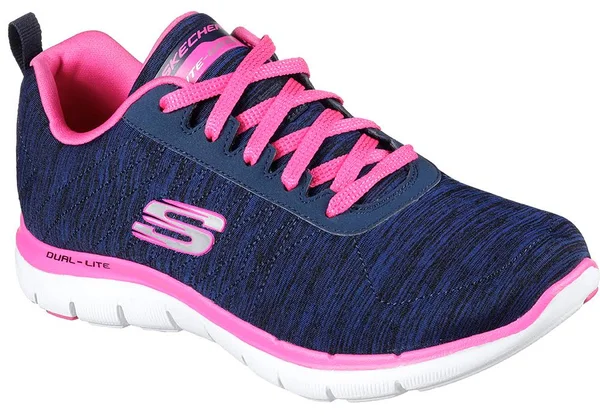Skechers Sport Women's Flex Appeal 2.0 Fashion Sneaker - Navy/Pink
