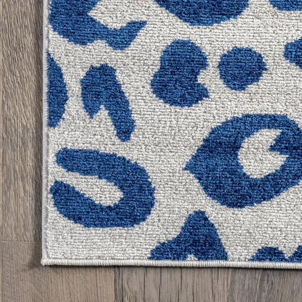 nuLOOM Leopard Print Blue 5 ft. x 7 ft. 5 in. Indoor Area Rug
