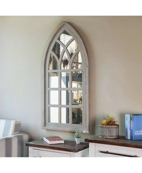 Luxen Home Cathedral Window Wall Mirror