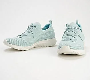 Skechers Washable Knit Slip-On Sneakers - Pop Sensation - Size 6 Wide, Sage